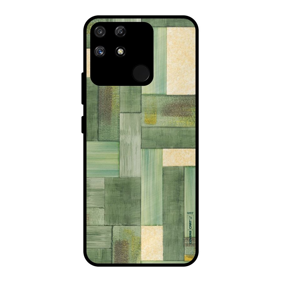 Wooden Green Texture Metal Back Case for Realme Narzo 50A