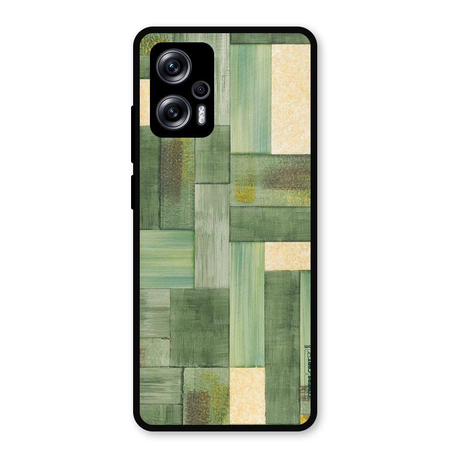 Wooden Green Texture Metal Back Case for Redmi K50i