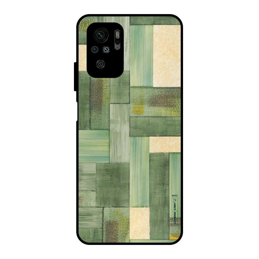 Wooden Green Texture Metal Back Case for Redmi Note 10S