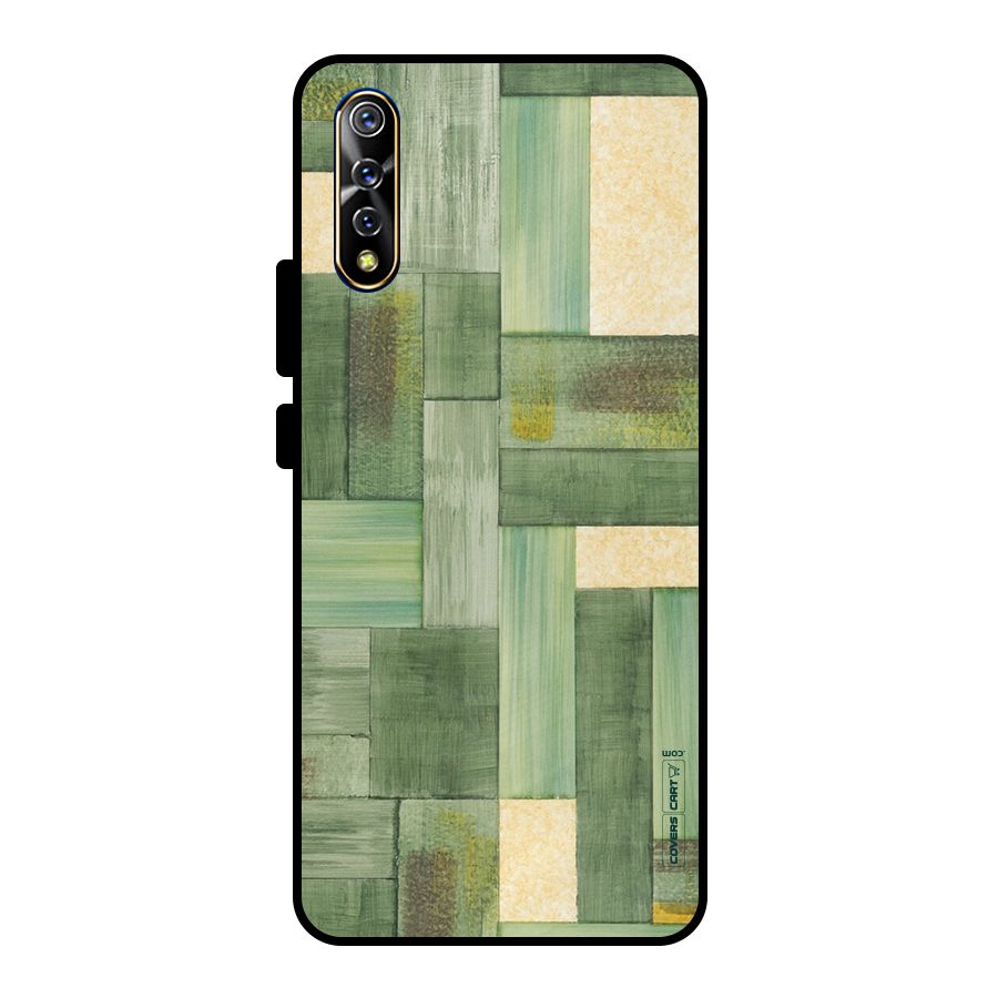 Wooden Green Texture Metal Back Case for Vivo S1
