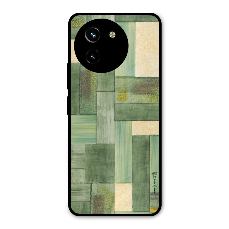 Wooden Green Texture Metal Back Case for Vivo T3x