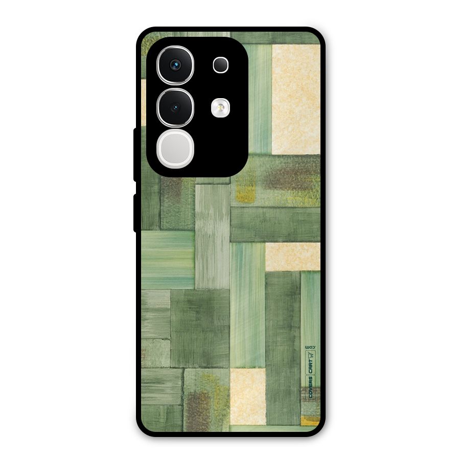 Wooden Green Texture Metal Back Case for Vivo T4x