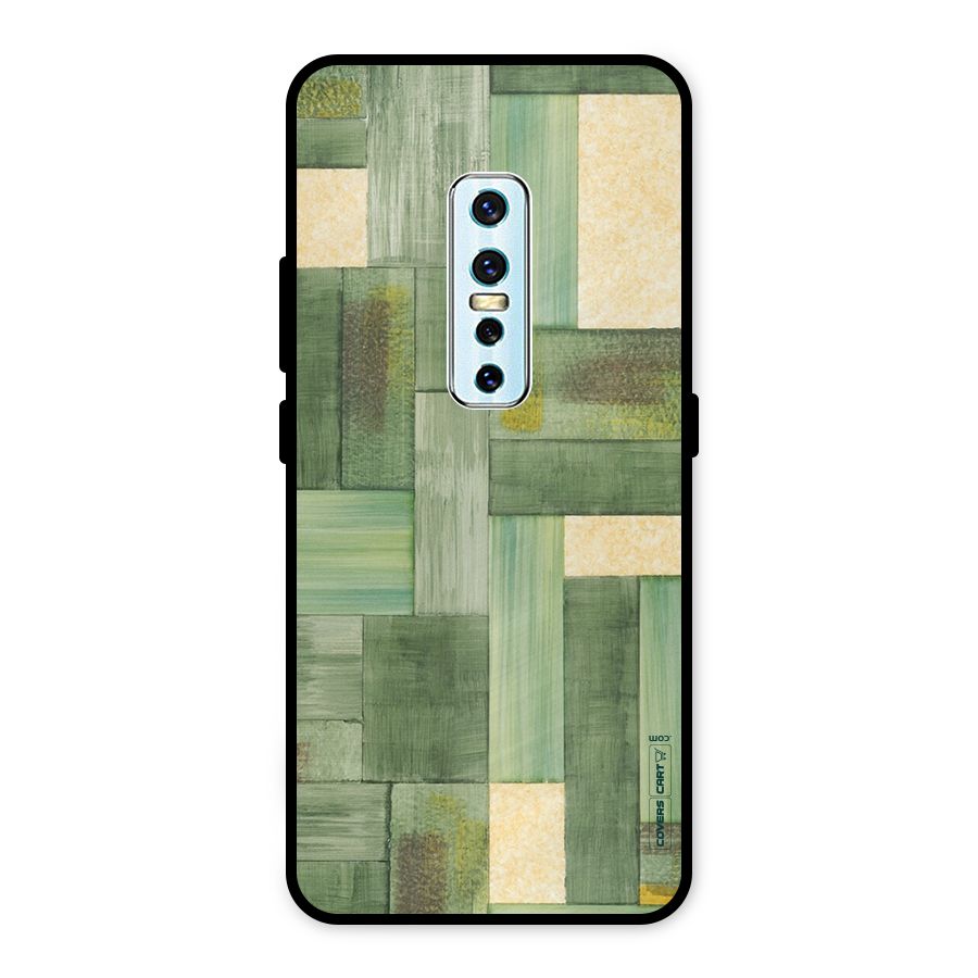 Wooden Green Texture Metal Back Case for Vivo V17 Pro