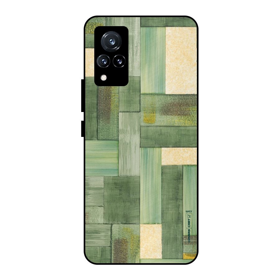 Wooden Green Texture Metal Back Case for Vivo V21 5G
