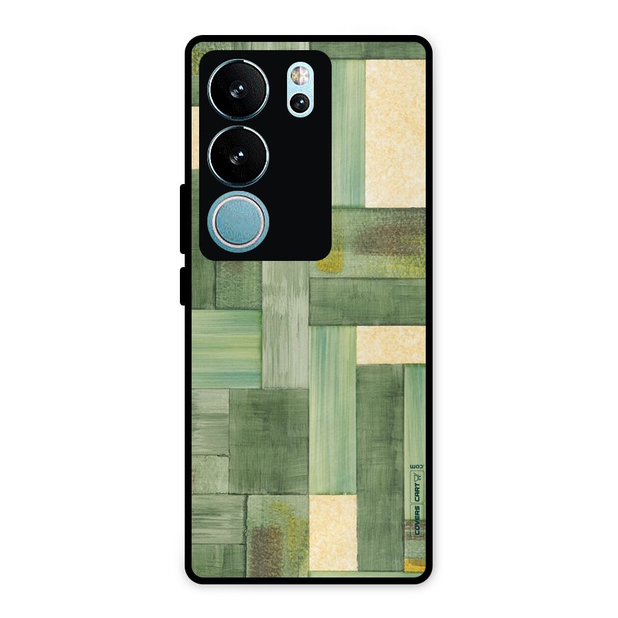 Wooden Green Texture Metal Back Case for Vivo V29
