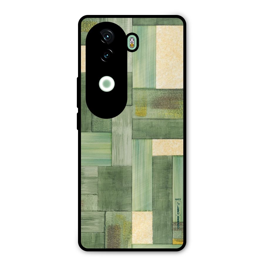 Wooden Green Texture Metal Back Case for Vivo V40e