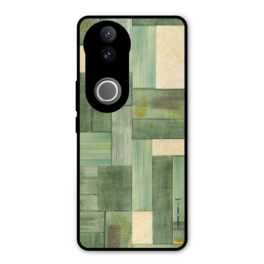Wooden Green Texture Metal Back Case for Vivo V50e