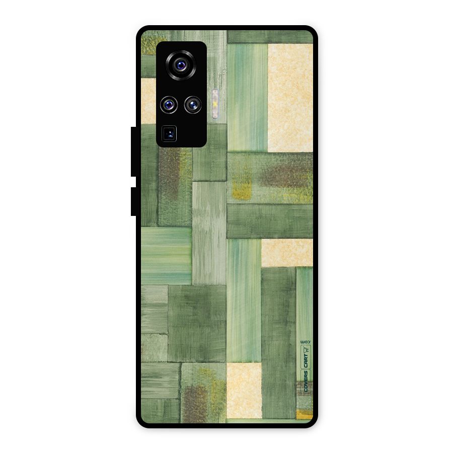 Wooden Green Texture Metal Back Case for Vivo X50 Pro