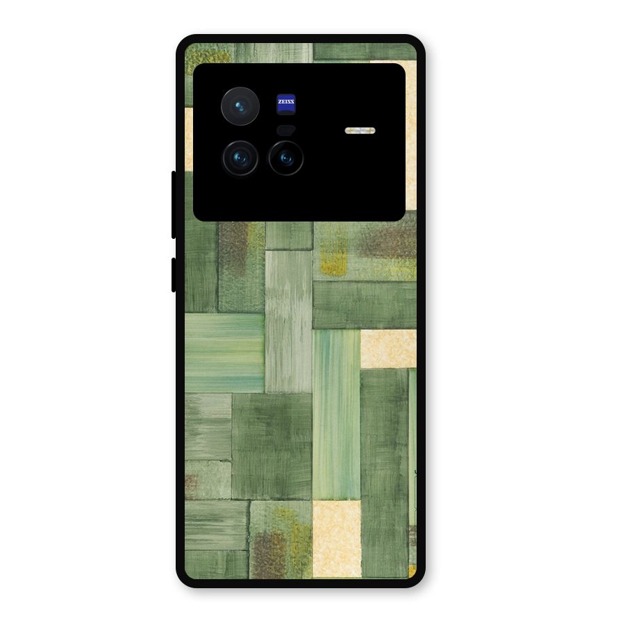 Wooden Green Texture Metal Back Case for Vivo X80