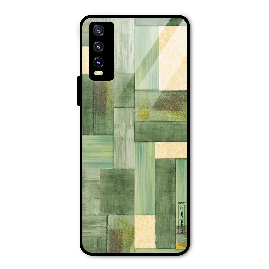 Wooden Green Texture Metal Back Case for Vivo Y20g
