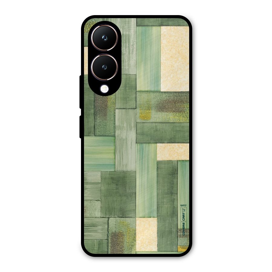 Wooden Green Texture Metal Back Case for Vivo Y28