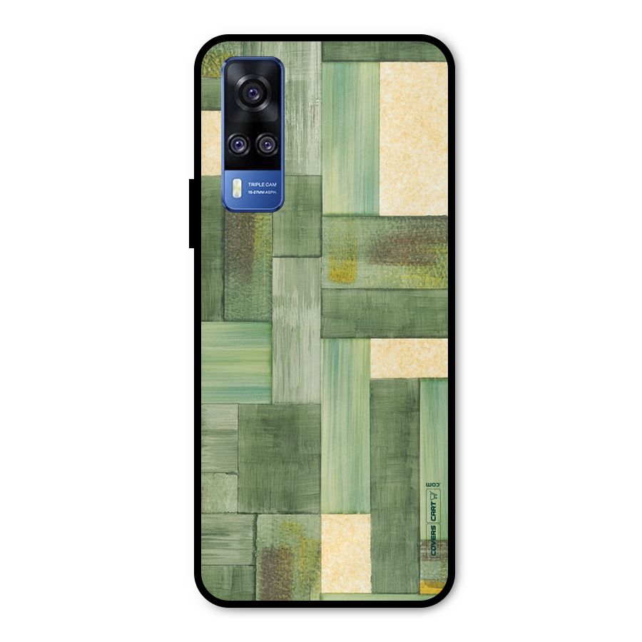 Wooden Green Texture Metal Back Case for Vivo Y31