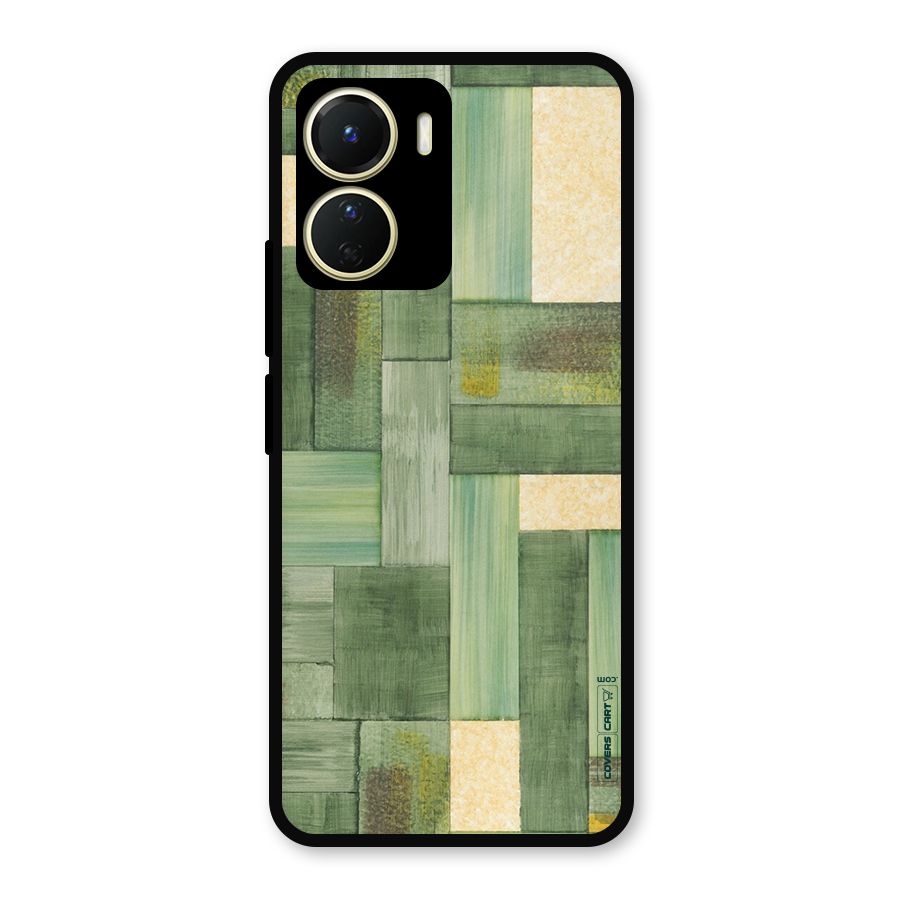 Wooden Green Texture Metal Back Case for Vivo Y56