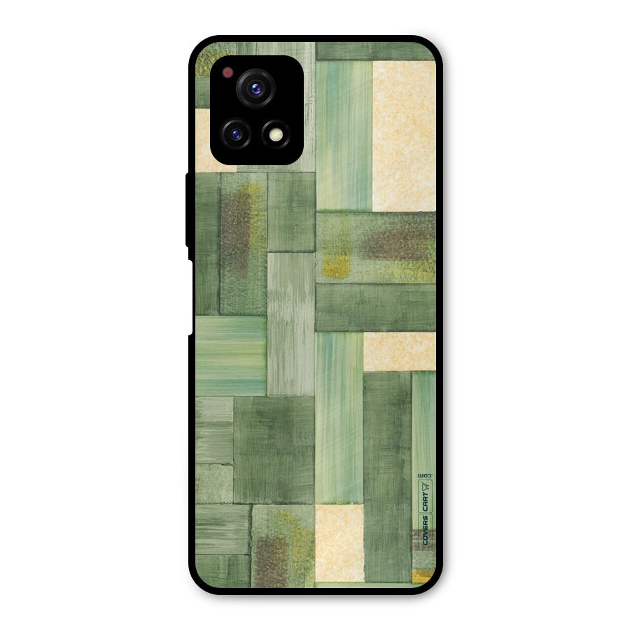 Wooden Green Texture Metal Back Case for Vivo Y72 5G