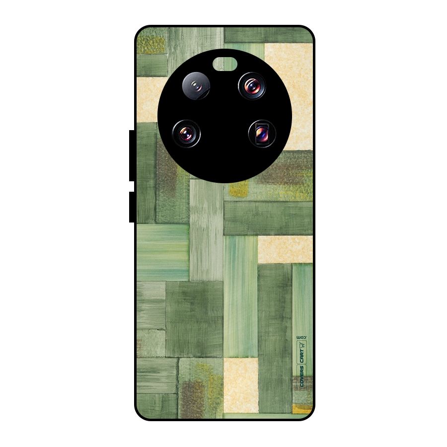 Wooden Green Texture Metal Back Case for Xiaomi 13 Ultra