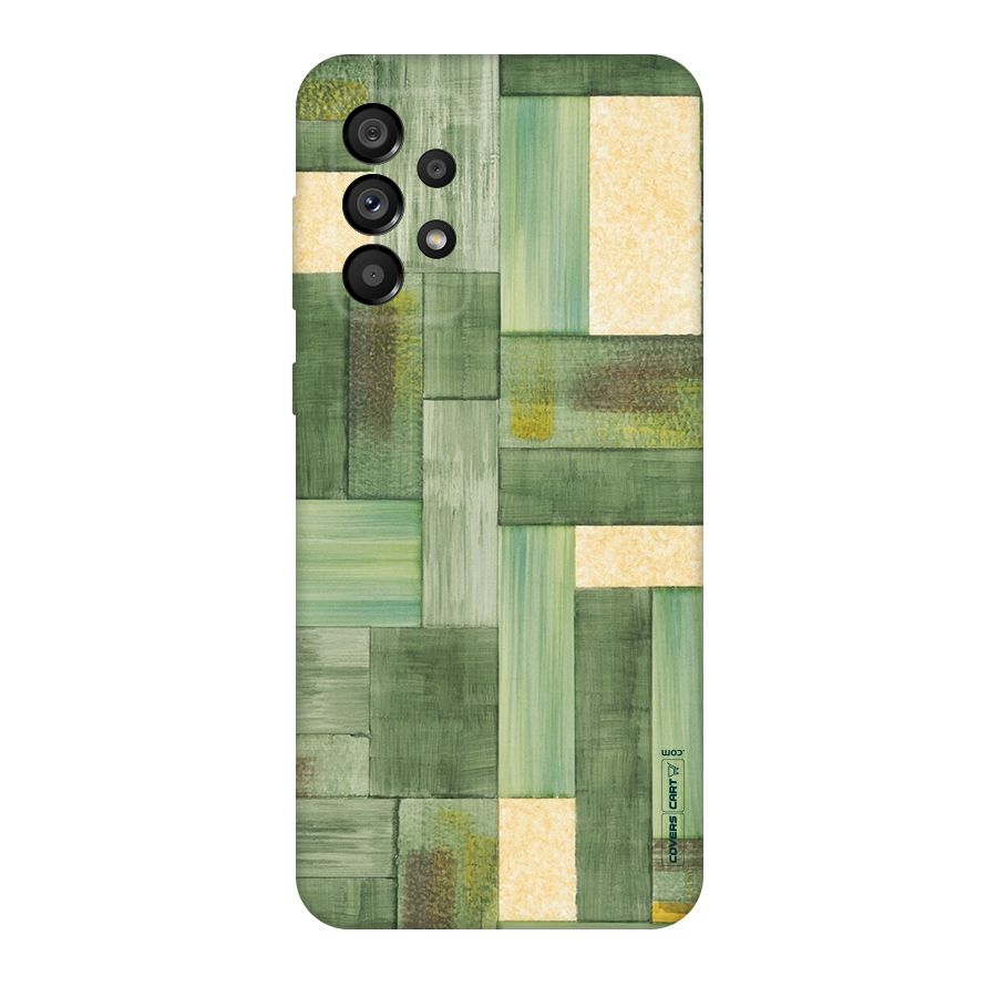 Wooden Green Texture Original Polycarbonate Back Case for Galaxy A73 5G