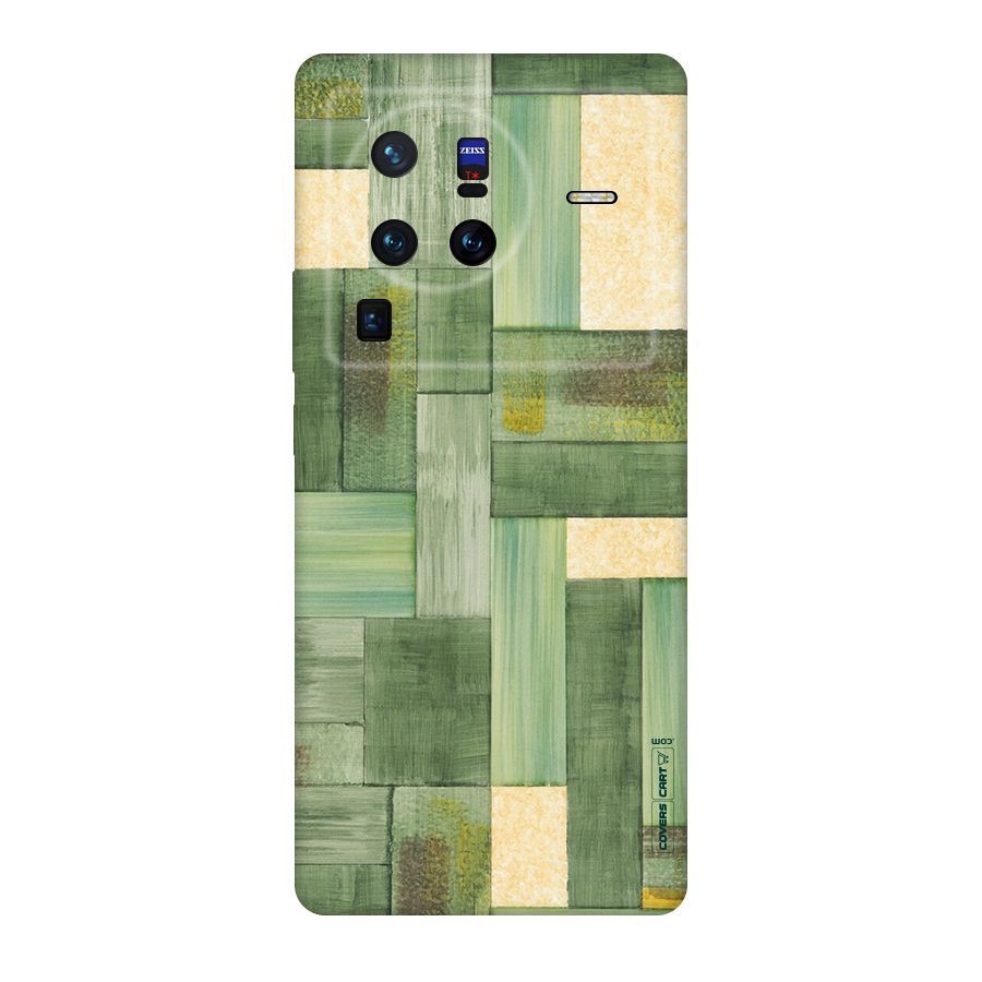 Wooden Green Texture Original Polycarbonate Back Case for Vivo X80