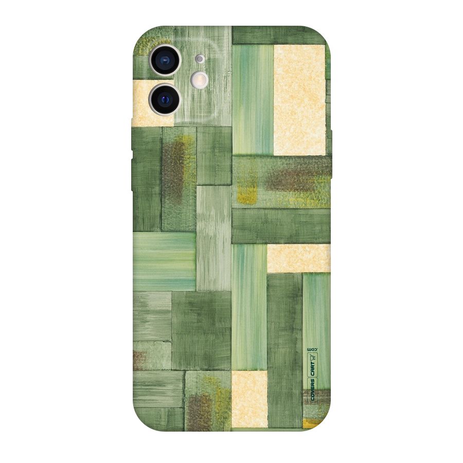Wooden Green Texture Original Polycarbonate Back Case for iPhone 12