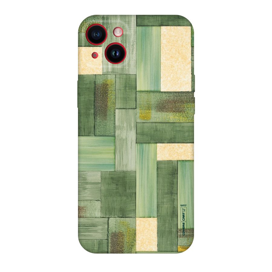 Wooden Green Texture Original Polycarbonate Back Case for iPhone 14 Plus