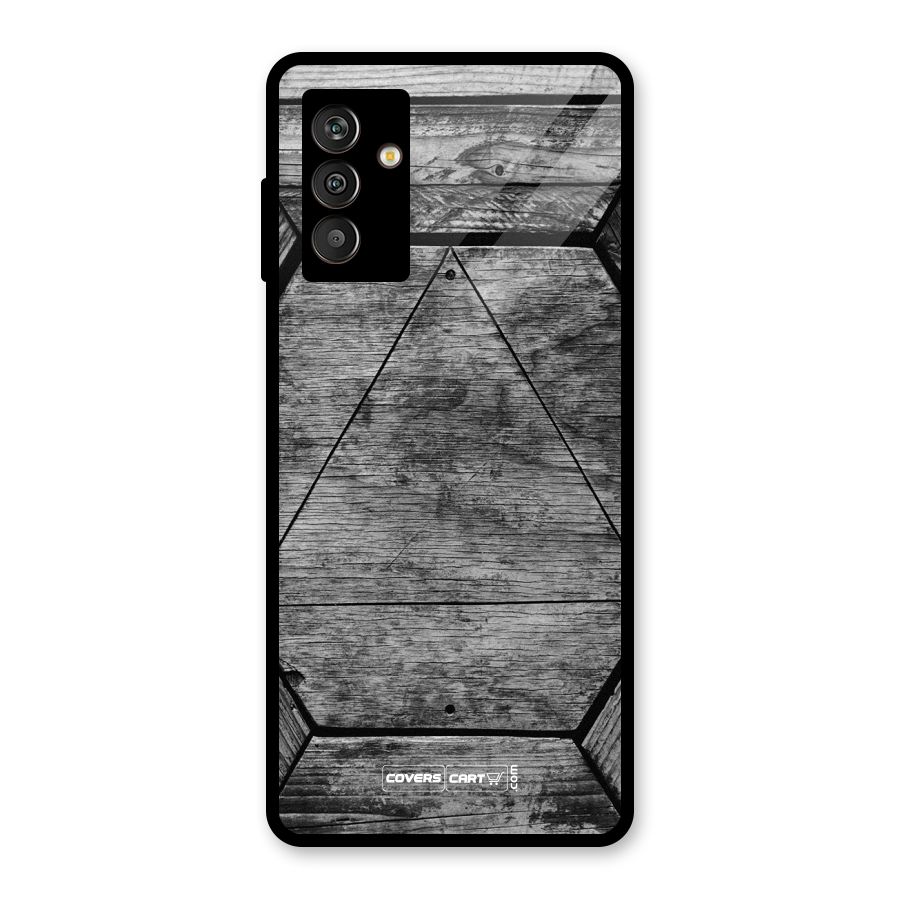 Wooden Hexagon Glass Back Case for Galaxy M13