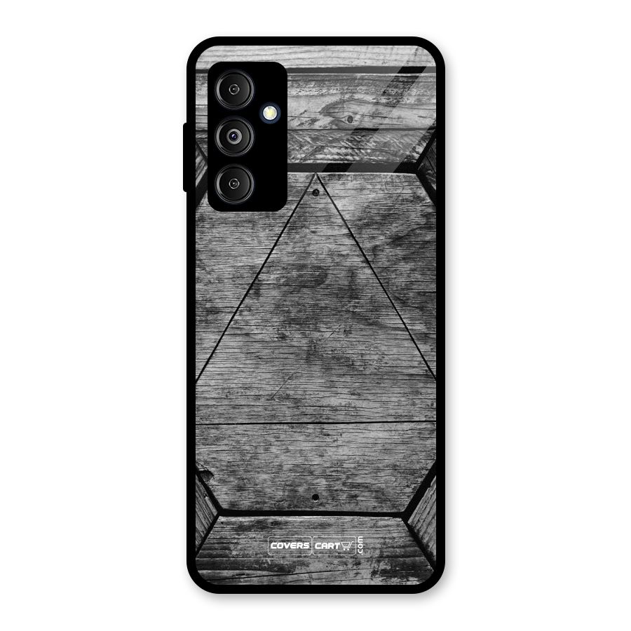 Wooden Hexagon Glass Back Case for Galaxy M14 5G