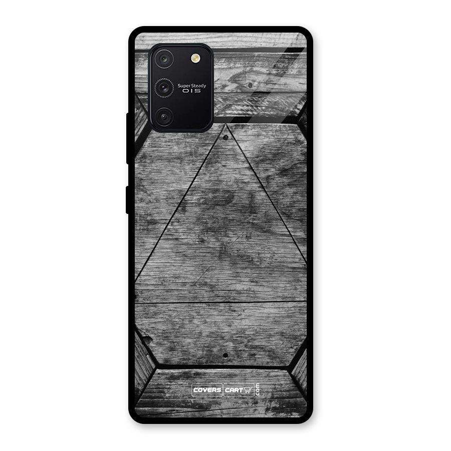 Wooden Hexagon Glass Back Case for Galaxy S10 Lite