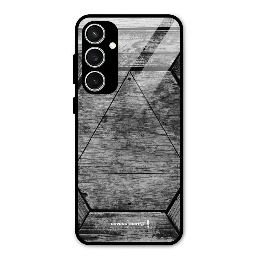 Wooden Hexagon Glass Back Case for Galaxy S23 FE