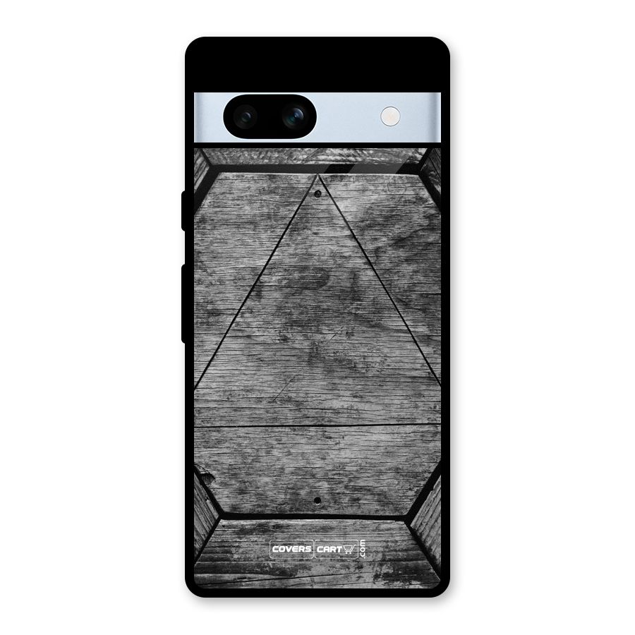 Wooden Hexagon Glass Back Case for Google Pixel 7a