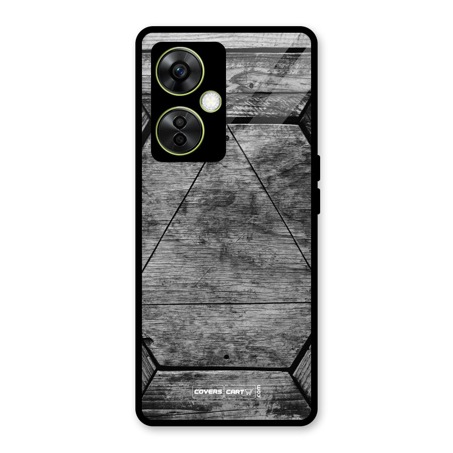 Wooden Hexagon Glass Back Case for OnePlus Nord CE 3 Lite