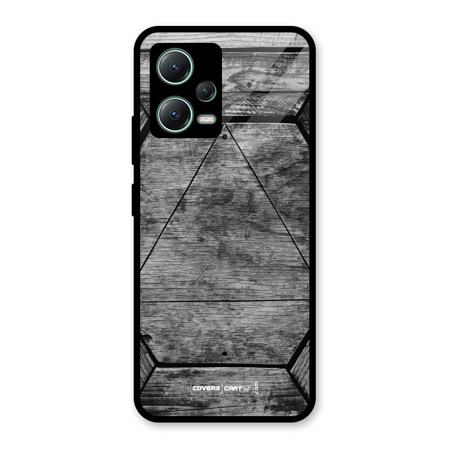 Wooden Hexagon Glass Back Case for Poco X5