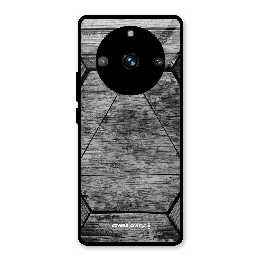 Wooden Hexagon Glass Back Case for Realme 11 Pro Plus