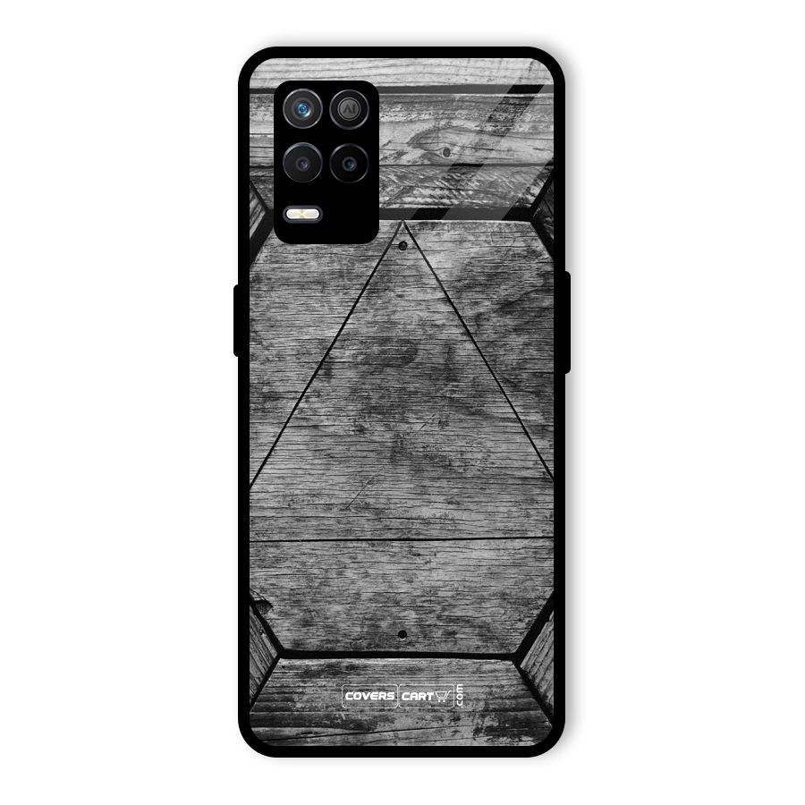 Wooden Hexagon Glass Back Case for Realme 8s 5G