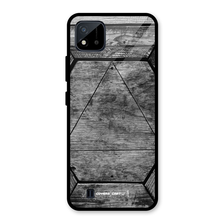 Wooden Hexagon Glass Back Case for Realme C11 2021