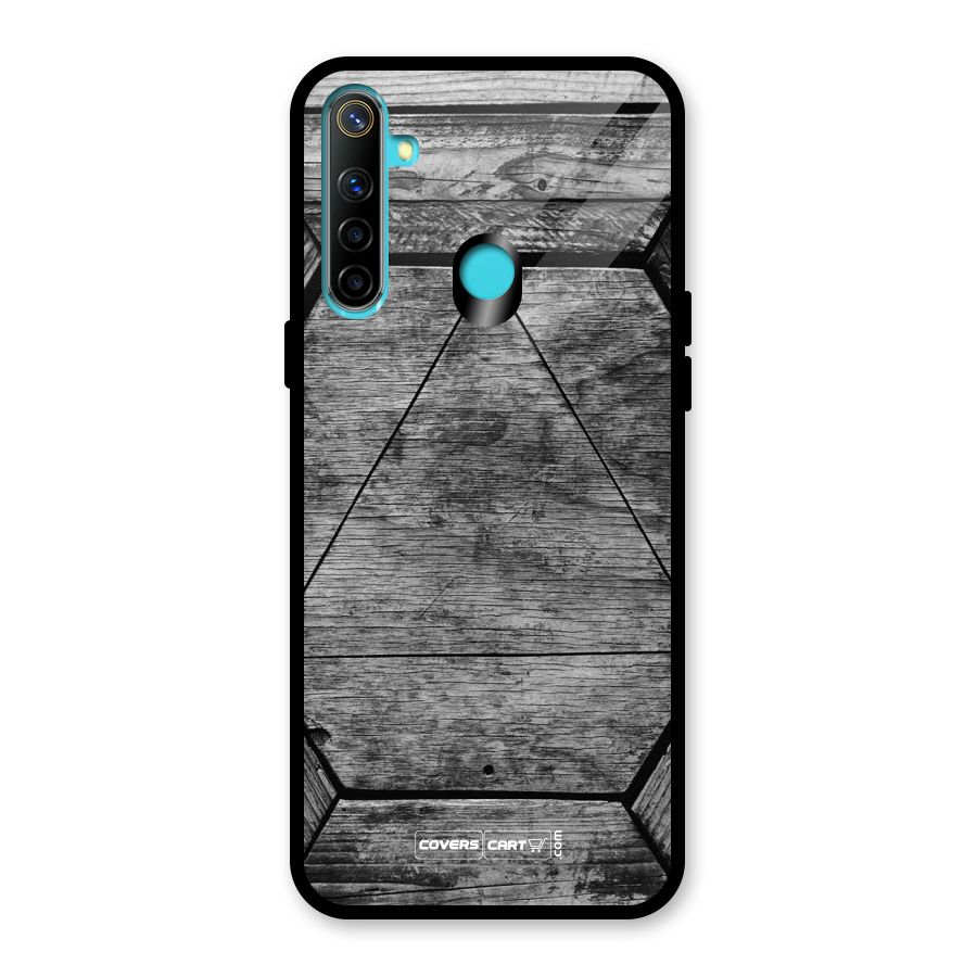 Wooden Hexagon Glass Back Case for Realme Narzo 10