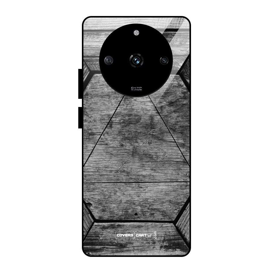 Wooden Hexagon Glass Back Case for Realme Narzo 60 5G