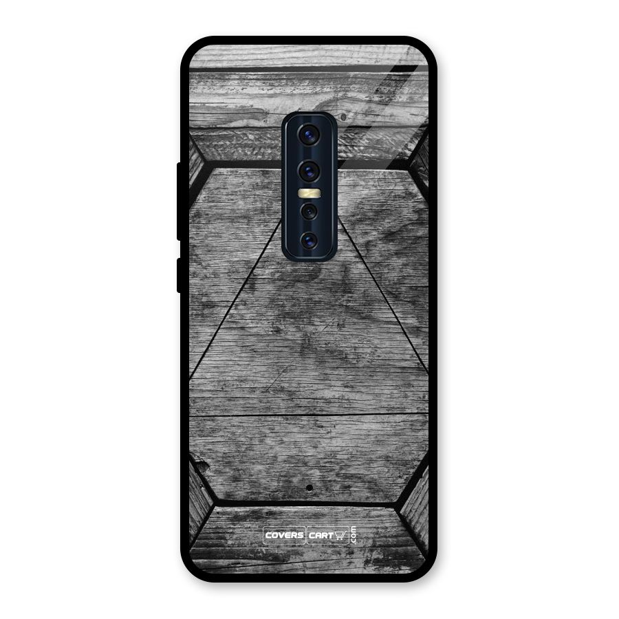 Wooden Hexagon Glass Back Case for Vivo V17 Pro
