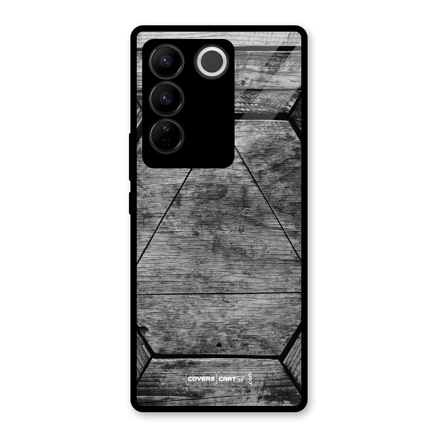 Wooden Hexagon Glass Back Case for Vivo V27