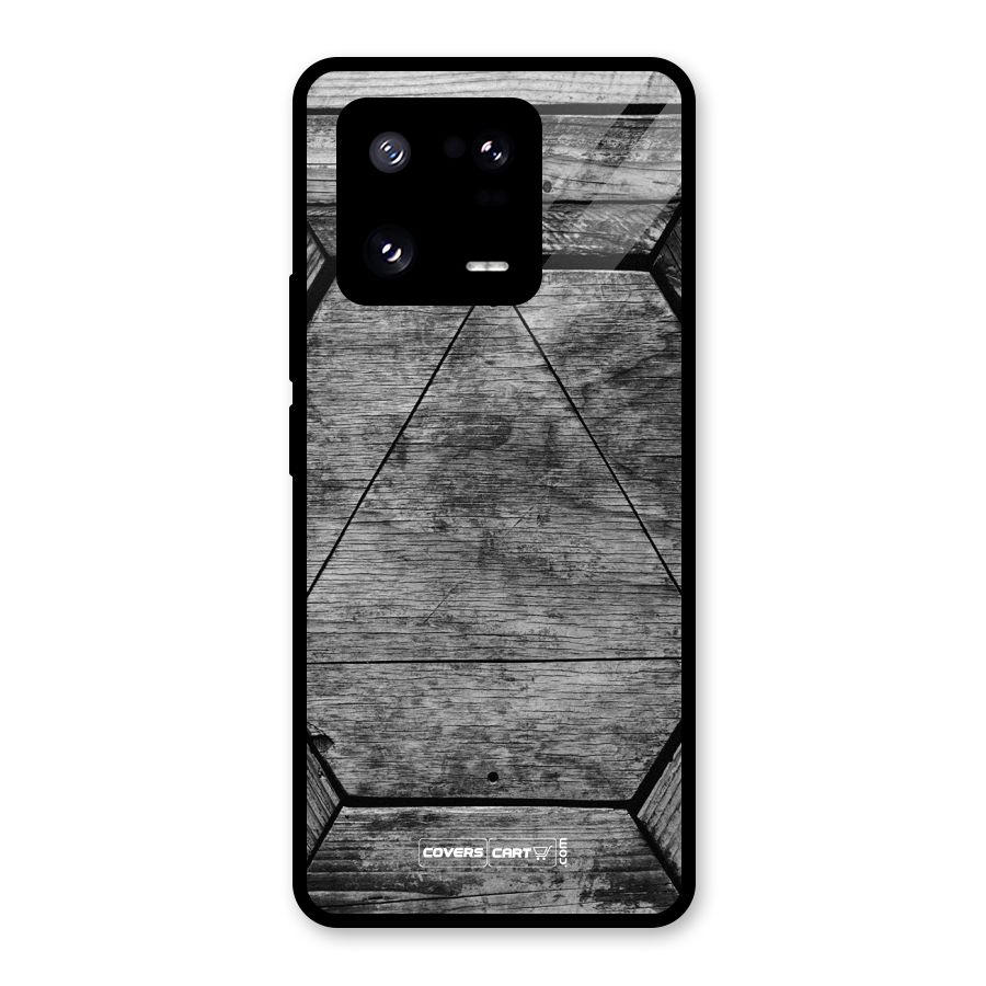 Wooden Hexagon Glass Back Case for Xiaomi 13 Pro