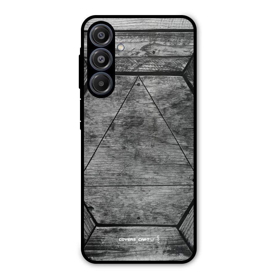 Wooden Hexagon Metal Back Case for Galaxy A16 5G
