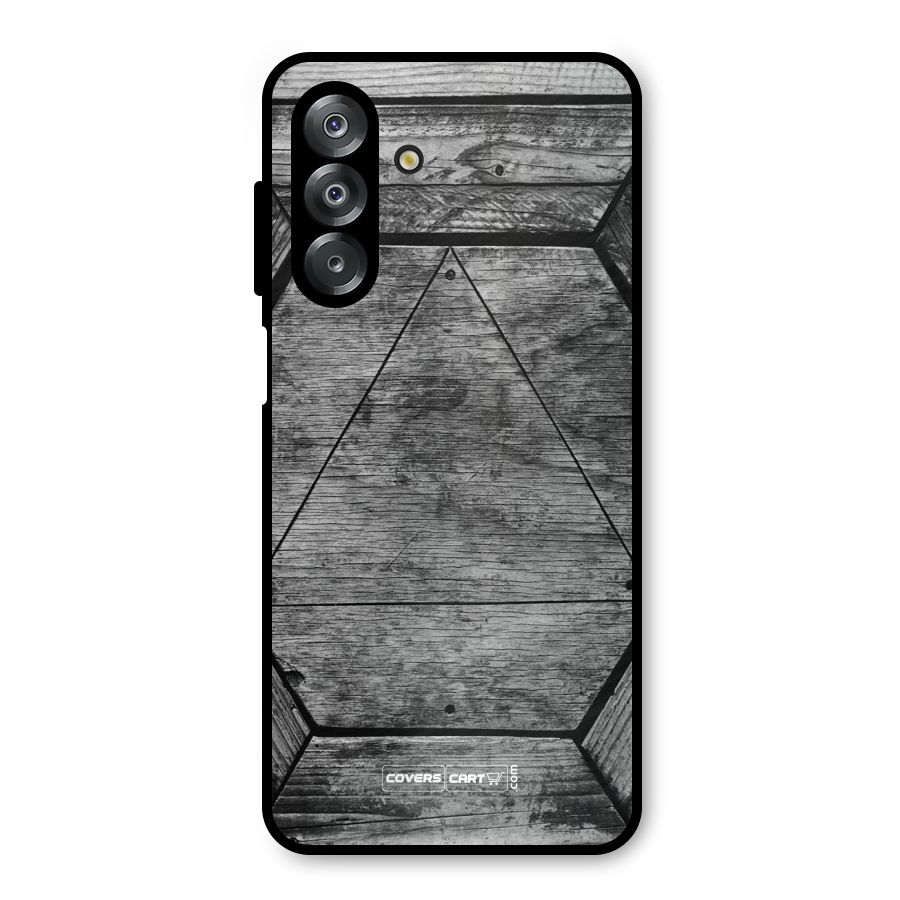 Wooden Hexagon Metal Back Case for Galaxy A26