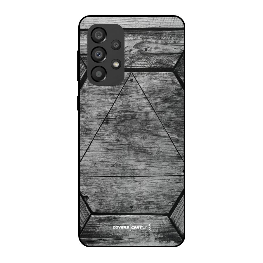 Wooden Hexagon Metal Back Case for Galaxy A33 5G