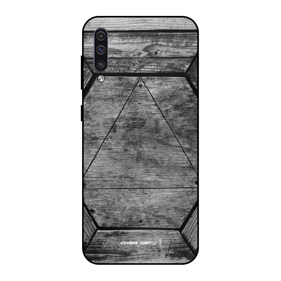 Wooden Hexagon Metal Back Case for Galaxy A50s