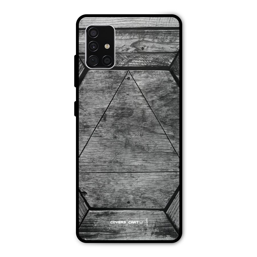 Wooden Hexagon Metal Back Case for Galaxy A51