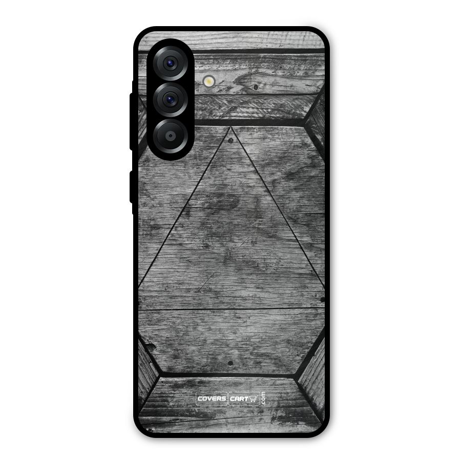 Wooden Hexagon Metal Back Case for Galaxy A56