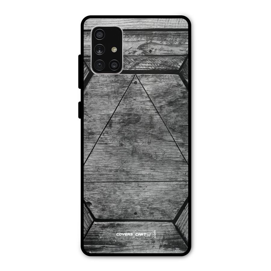 Wooden Hexagon Metal Back Case for Galaxy A71