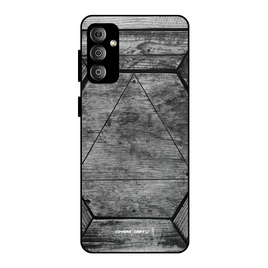 Wooden Hexagon Metal Back Case for Galaxy F23