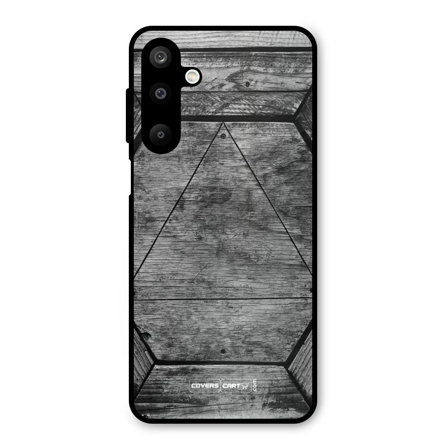 Wooden Hexagon Metal Back Case for Galaxy M16