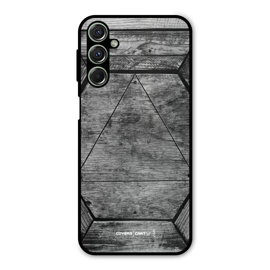 Wooden Hexagon Metal Back Case for Galaxy M34