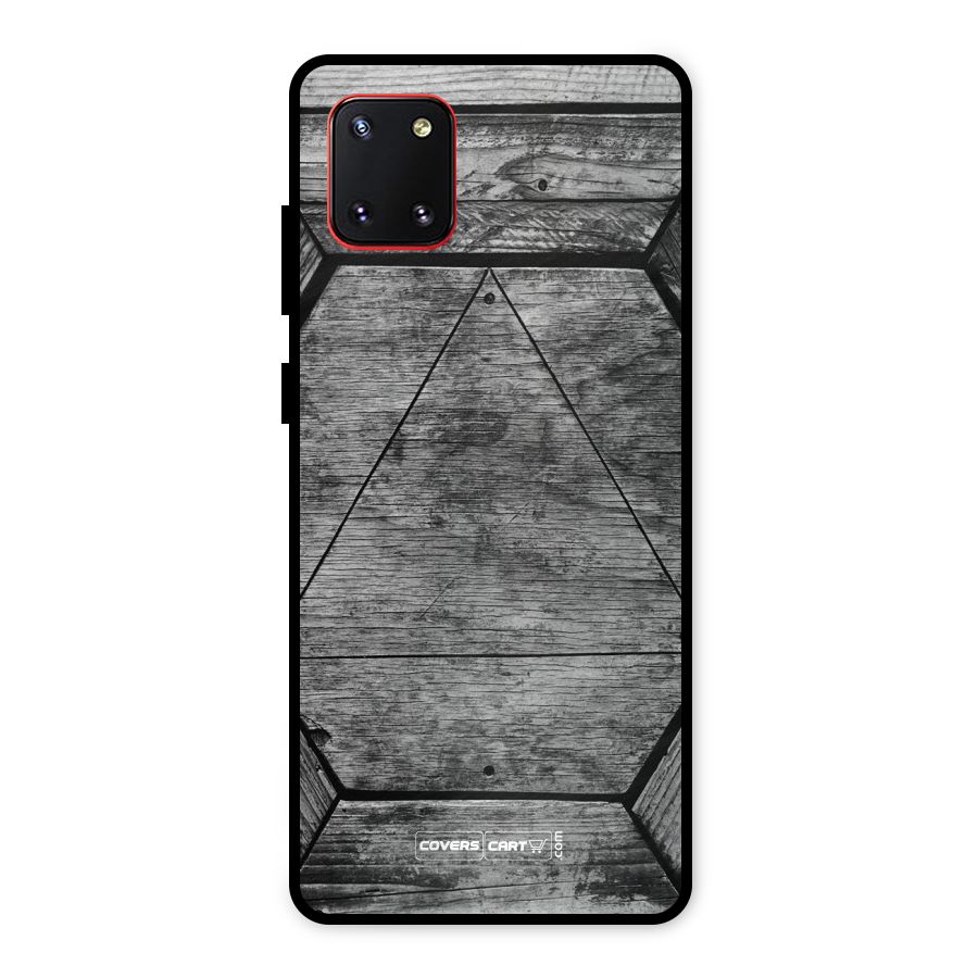 Wooden Hexagon Metal Back Case for Galaxy Note 10 Lite