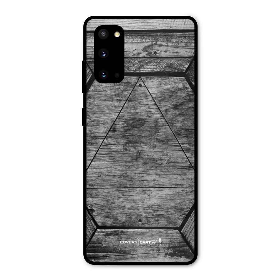 Wooden Hexagon Metal Back Case for Galaxy S20